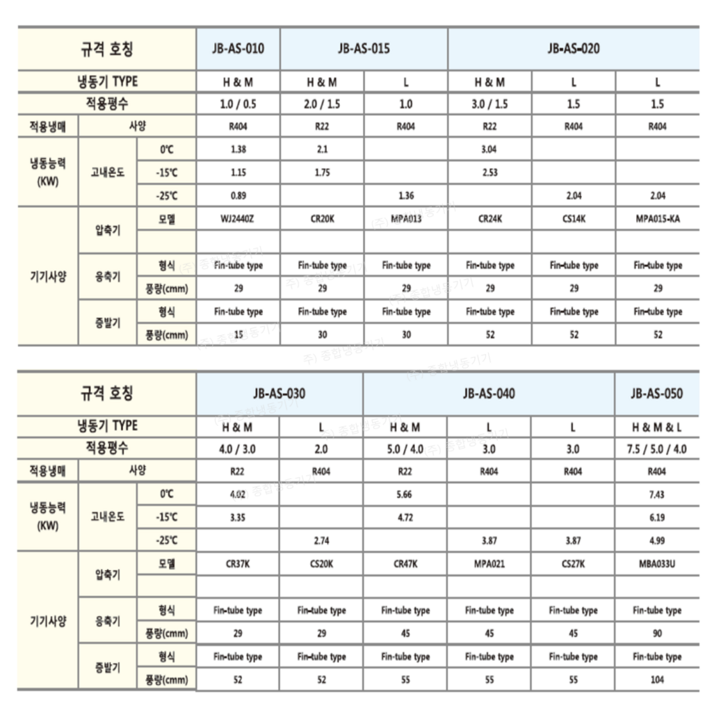 일체형냉동기
